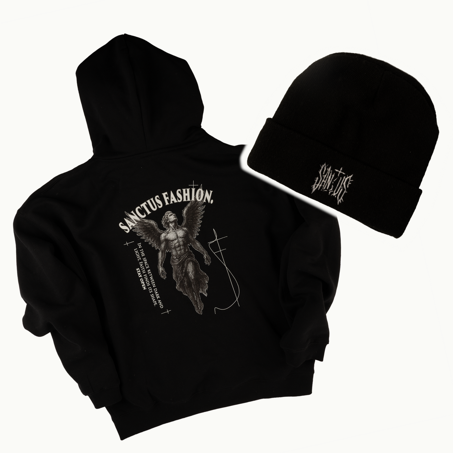The Night Watch Ensemble - Black Hoodie & Beanie
